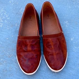 FRYE Cognac Melanie Slip On Shoes